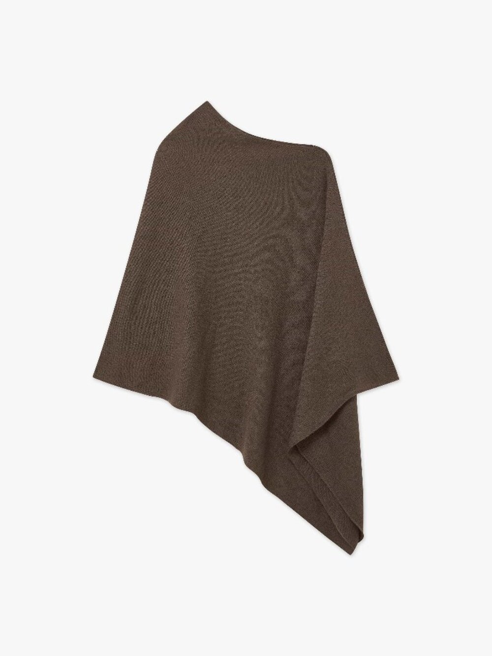 NWT $189 Charter Club Cashmere Luxury One Size Poncho Sweater Brown